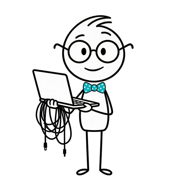 Kevin at his laptop