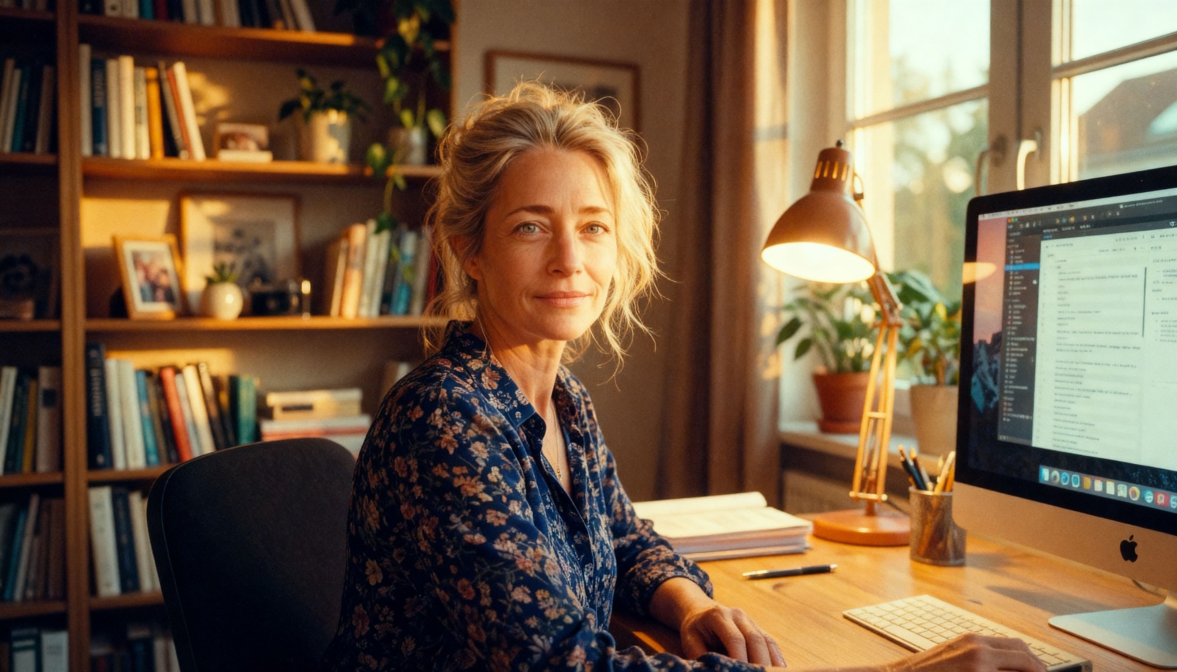 woman at desk