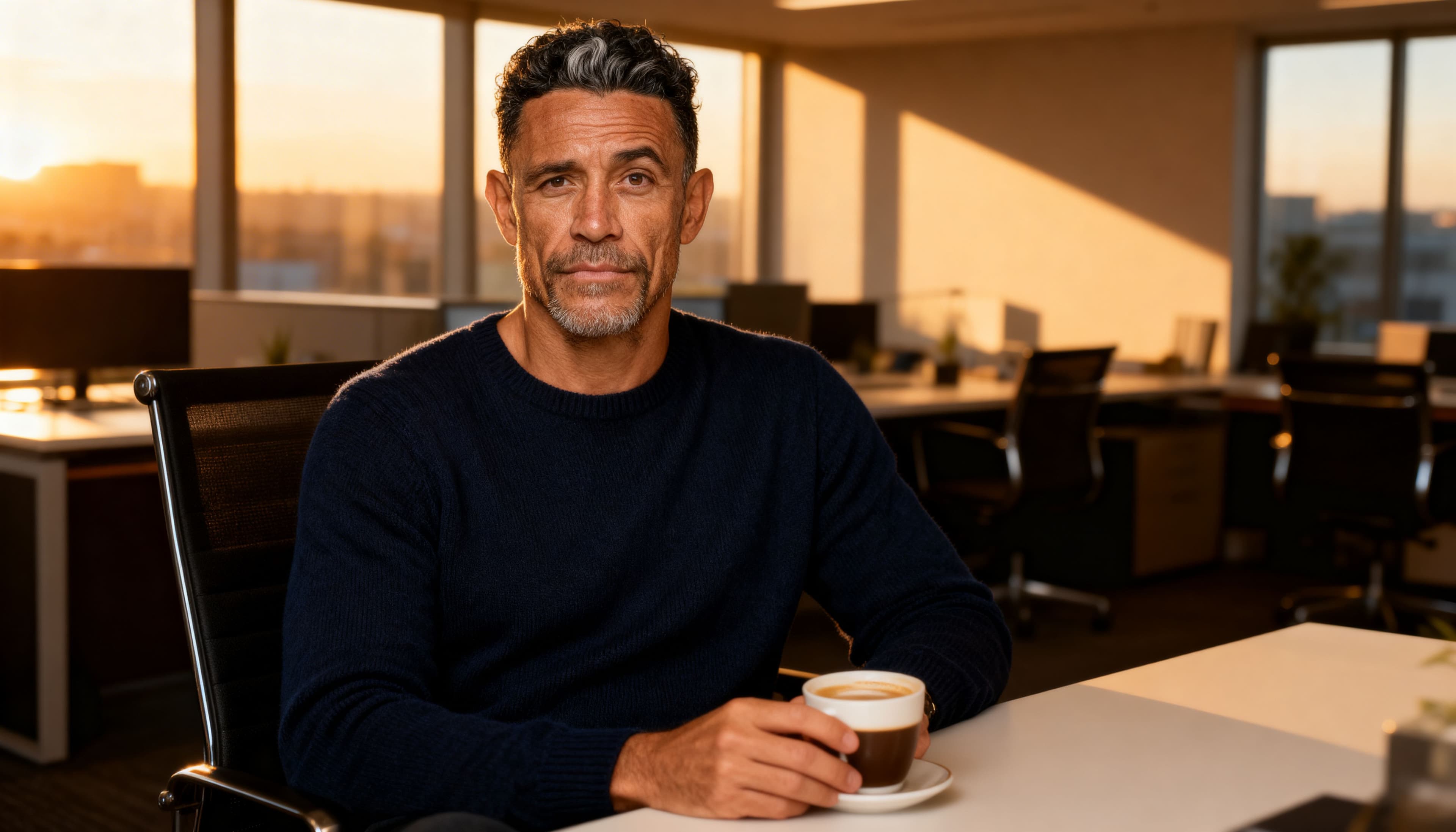 A person seated at a desk, looking at a laptop screen with a thoughtful expression. Warm ambient light. The feeling is someone reading news they are trying to make sense of, not panic, but genuine engagement with something difficult.