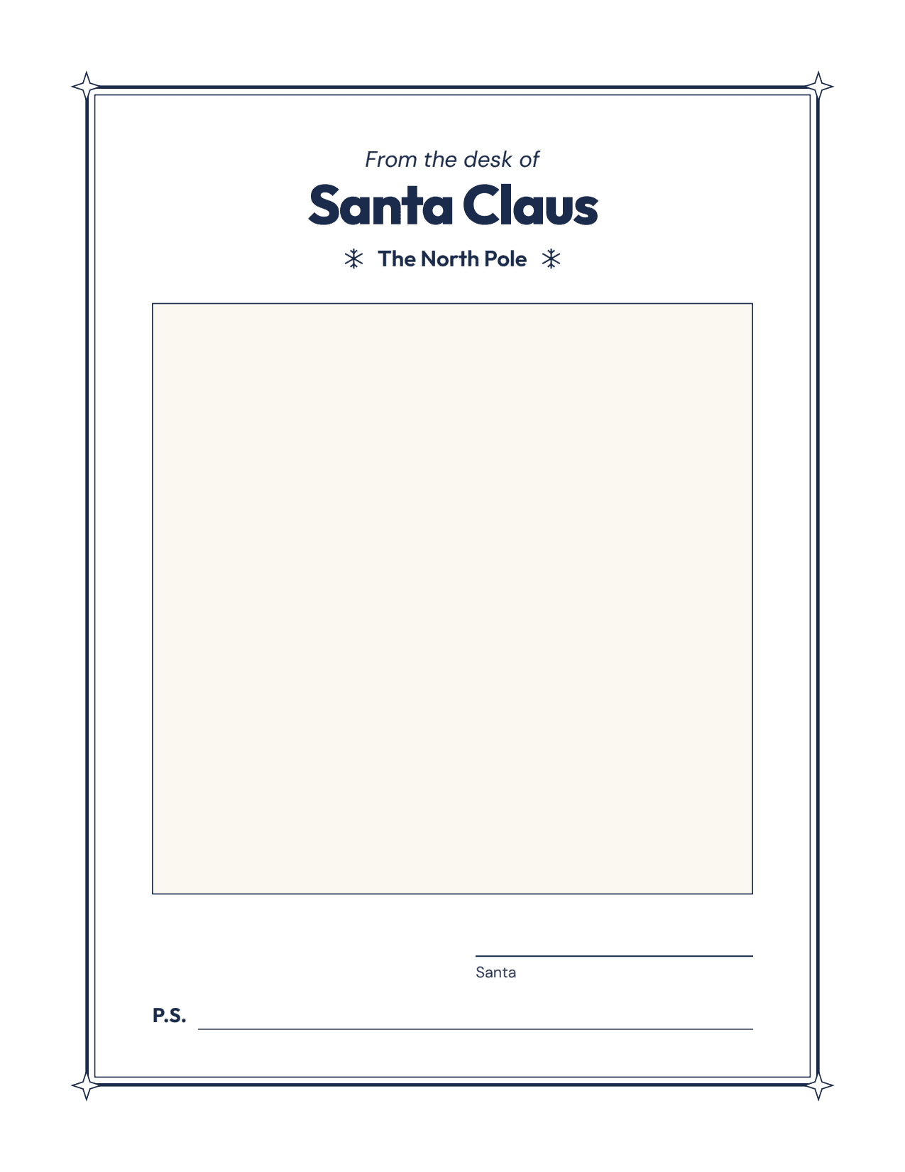 Page 1 of A letter from Santa