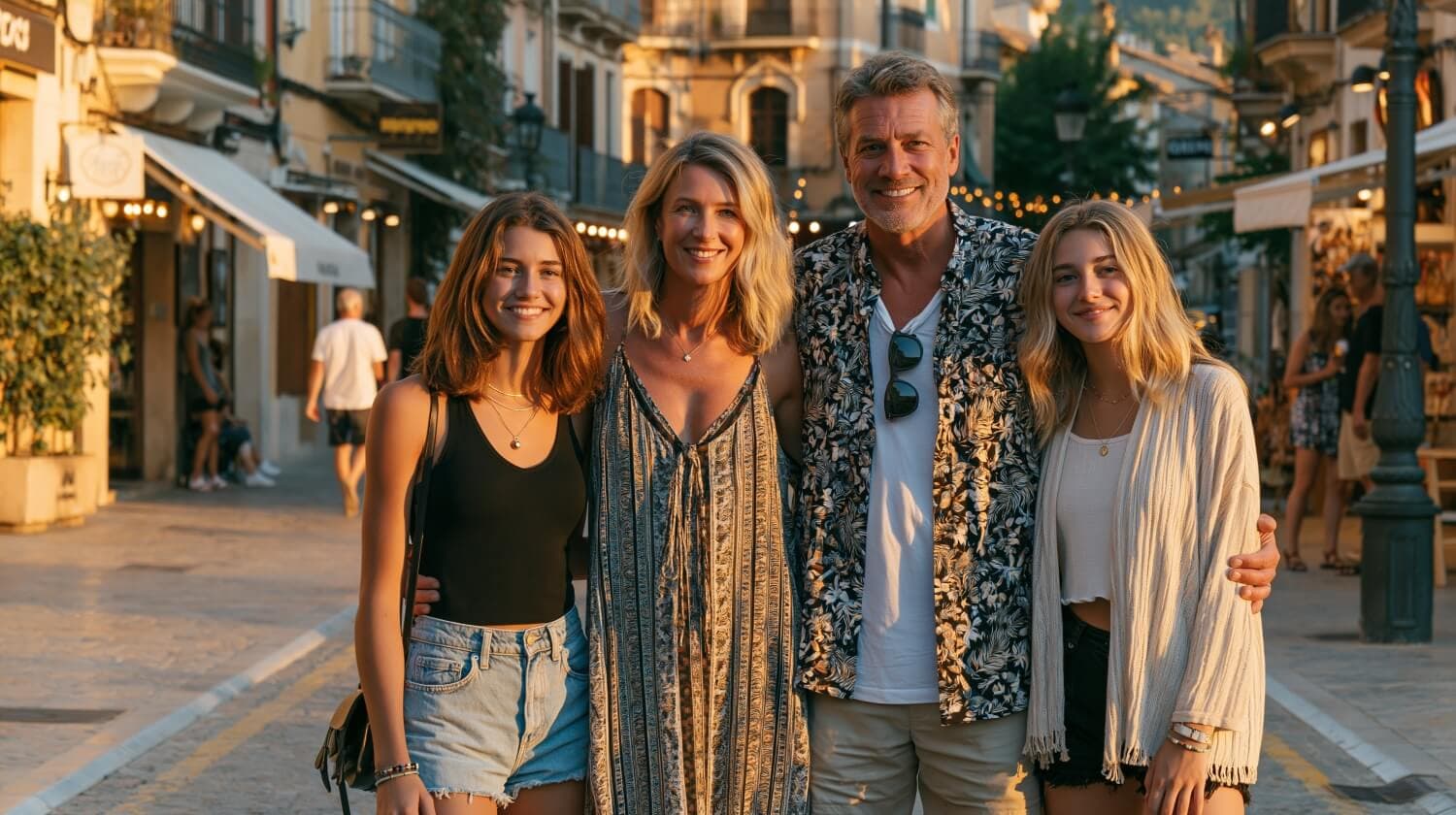 Family photo summer vacation