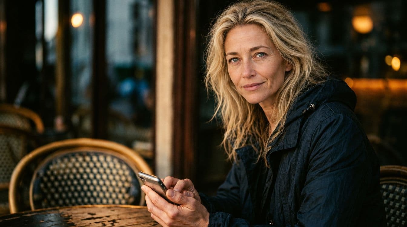 woman with phone